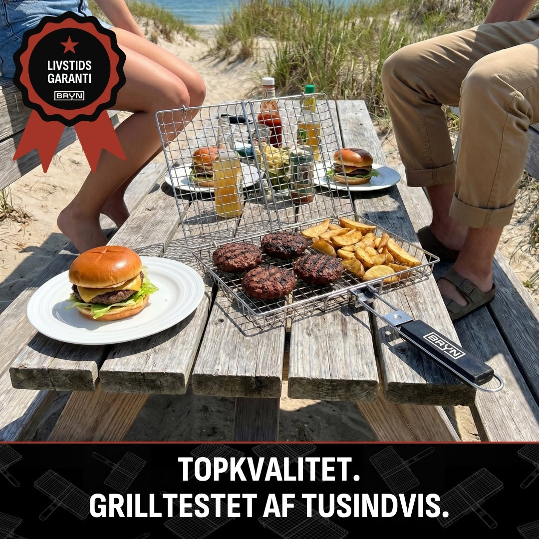 Flad Grillkurv