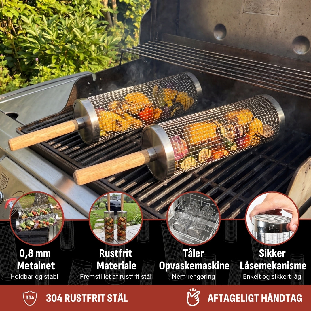 Rullende Grillkurv