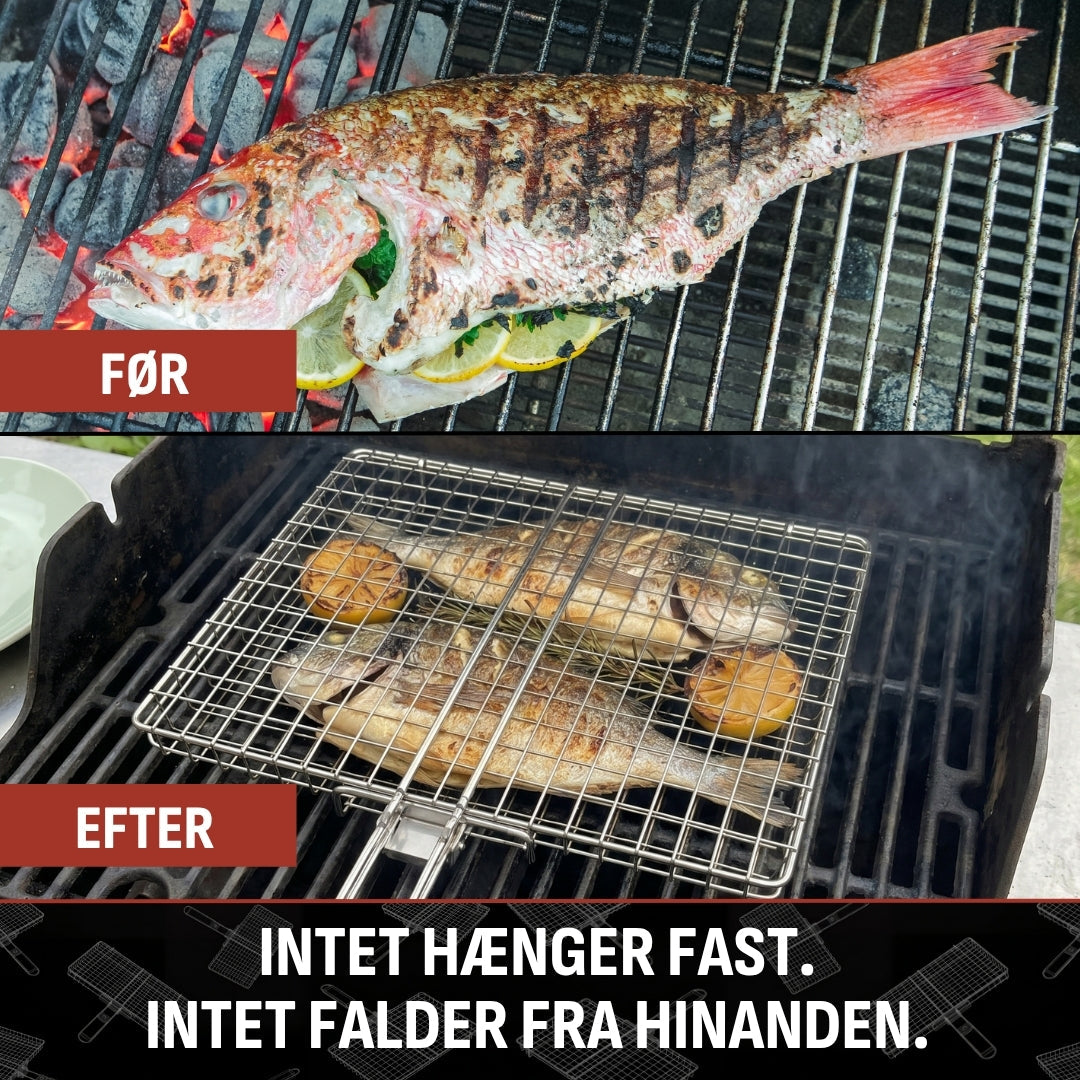 Flad Grillkurv