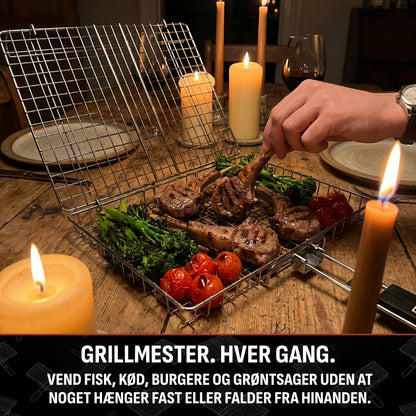 Flad Grillkurv